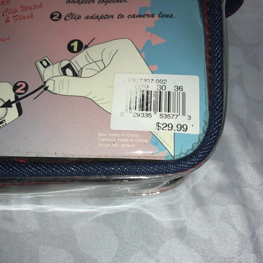 Vintage Blue L.E.I Purse With Camera Keychain Watch Accessories New In Box y2k